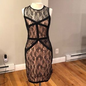 Forever 21 Lace nude midi dress